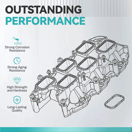 Intake Manifold Gasket Upper & Lower Set 5184562AC 5184331AC For Dodge Durango Grand Caravan Jeep Cherokee Wrangler Ram 1500 C/V by InterCyprus Trading Ltd
