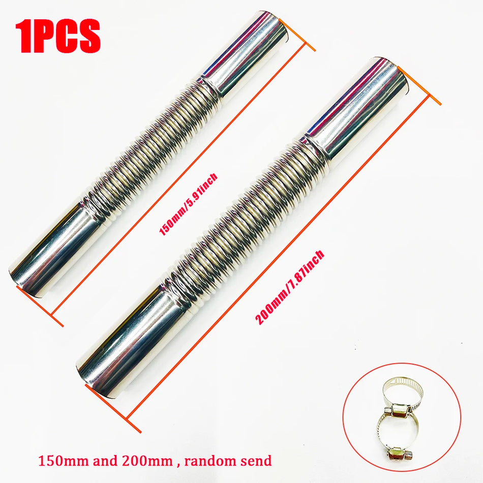 Αγωγός Εξάτμισης Θερμαντήρα Diesel 15cm Ανοξείδωτος Χάλυβας με Σφιγκτήρες