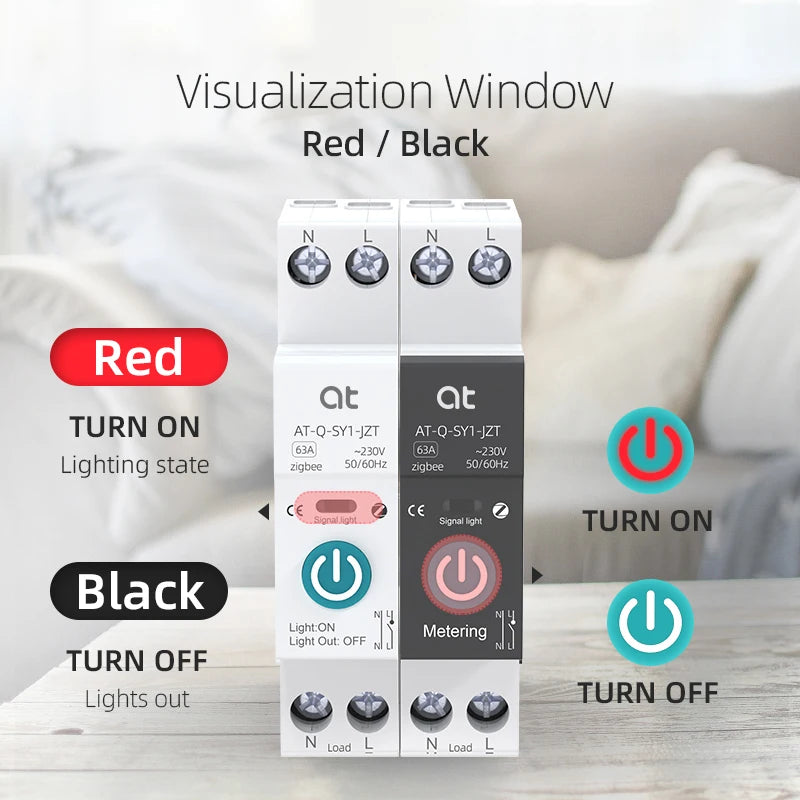 TUYA ZigBee Smart Circuit Breaker 1P 63A with Remote Control Function