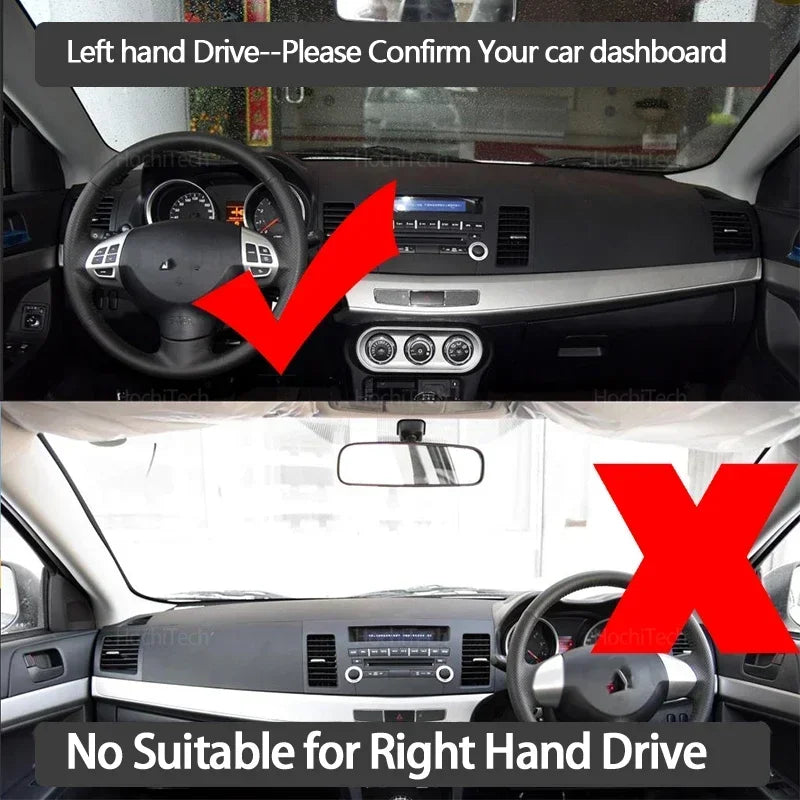 Instrumentu paneļa paklājs pret slīdēšanu Mitsubishi Lancer EVO X Galant Fortis