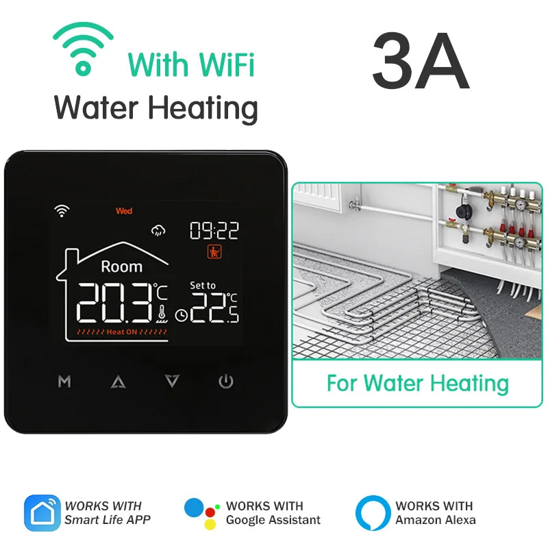Tuya Smart Thermostat &ndash; Voice Control Enabled WiFi Heating Water Heating