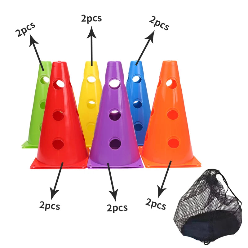 23cm Mark Cones for Speed and Agility Training 12 pcs