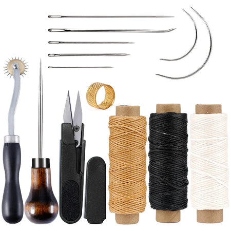 KRABALL Professional Leather Craft Tool Kit for DIY Sewing and Repair Type 3