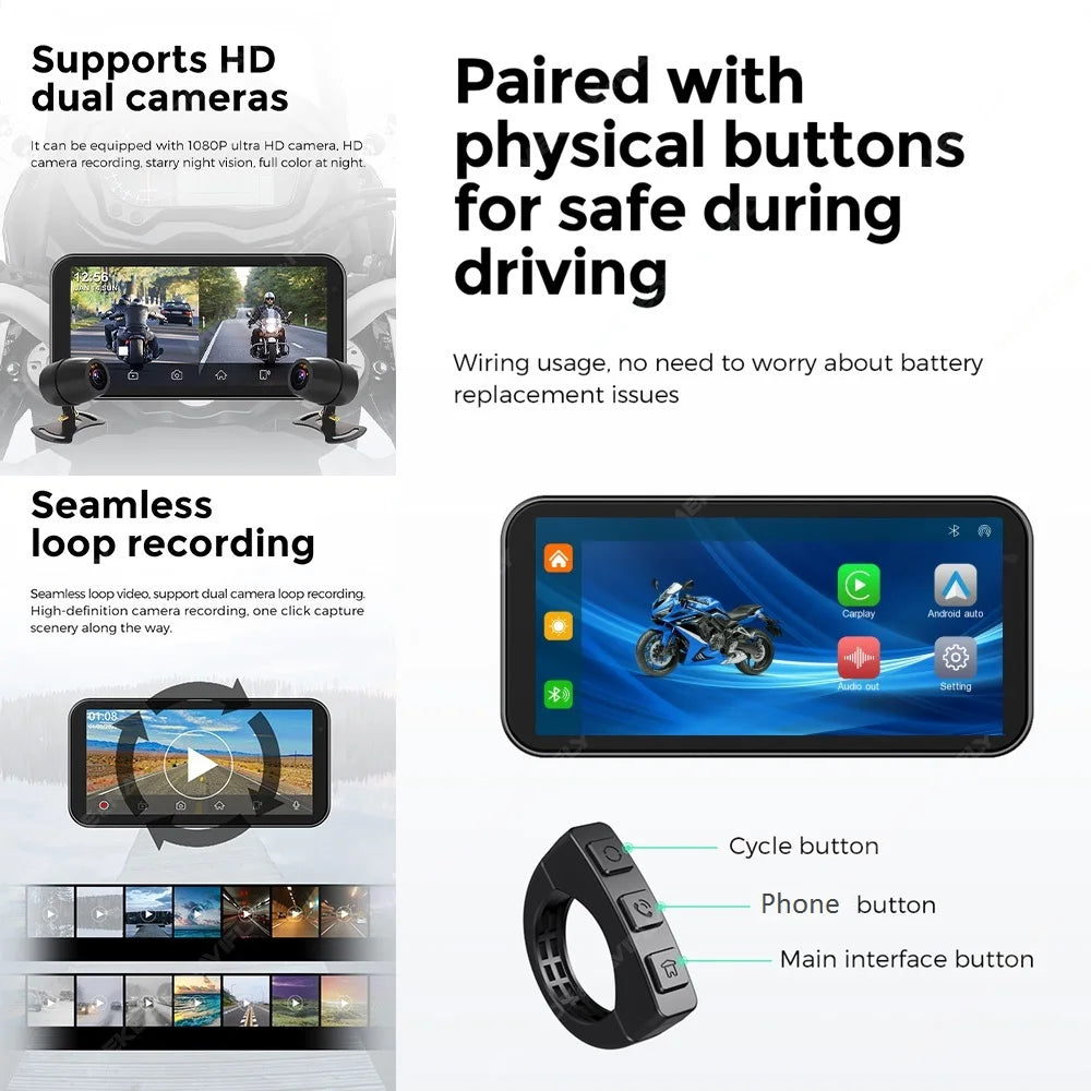 Tomostrong 6.25 Inch Portable GPS &ndash; IP67 Waterproof Navigation System