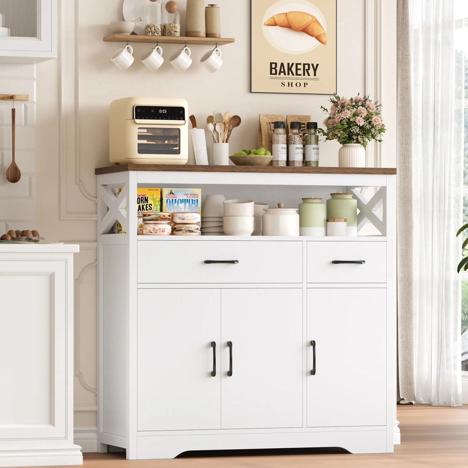 Minimalist Modern Sideboard With 2 Drawers And 3 Doors