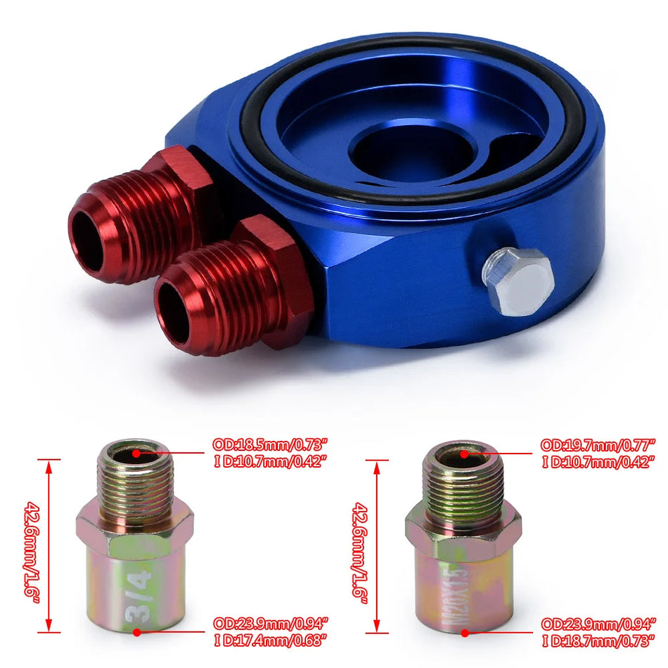Adattatore Sandwich Universale per Filtro Olio Auto PQY in Alluminio