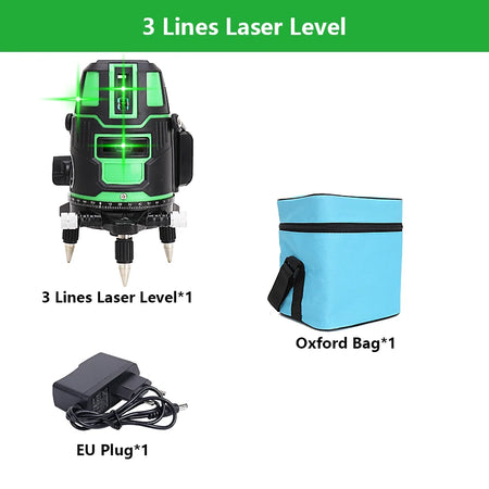 360 Degree Laser Level With Tripod &ndash; Self Leveling 3 lines EU