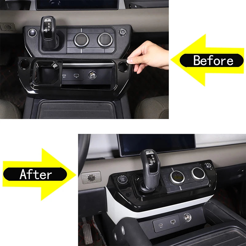 Cubierta del marco de engranajes de la consola central ABS Defender 90 110