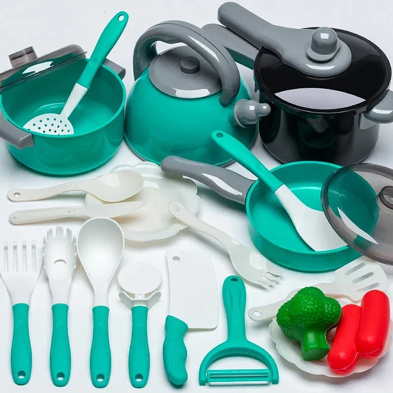 28pcs Mini Kitchen Accessories Set for Kids - Pretend Play Cooking Toys