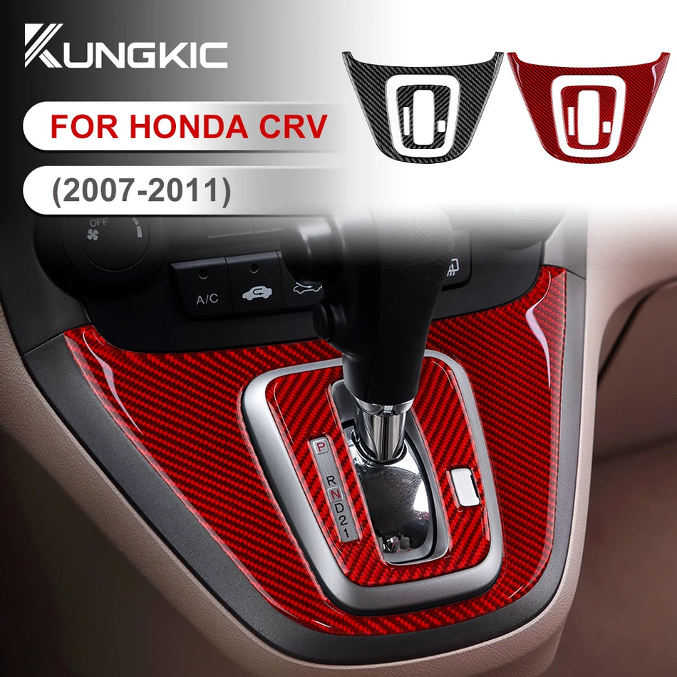 Nakładka panelu dźwigni zmiany biegów z włókna węglowego do Honda CR-V 2007-2011
