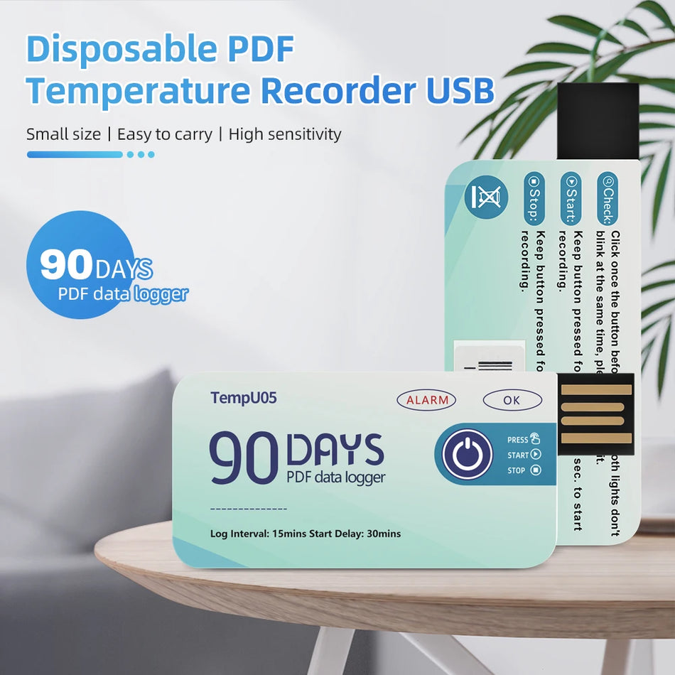 10000 Points USB Temperature Data Logger &ndash; PDF Report