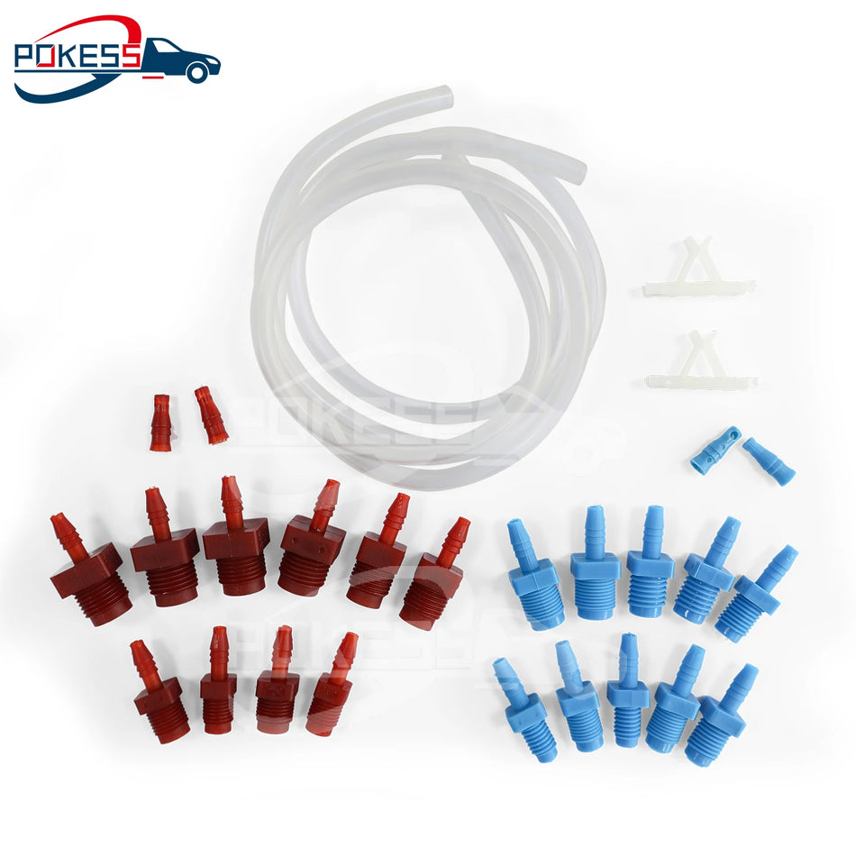 Bremszylinder Entlüftungsset mit 2 Schläuchen und SAE/Metric Anschlüssen, Universelle Passform