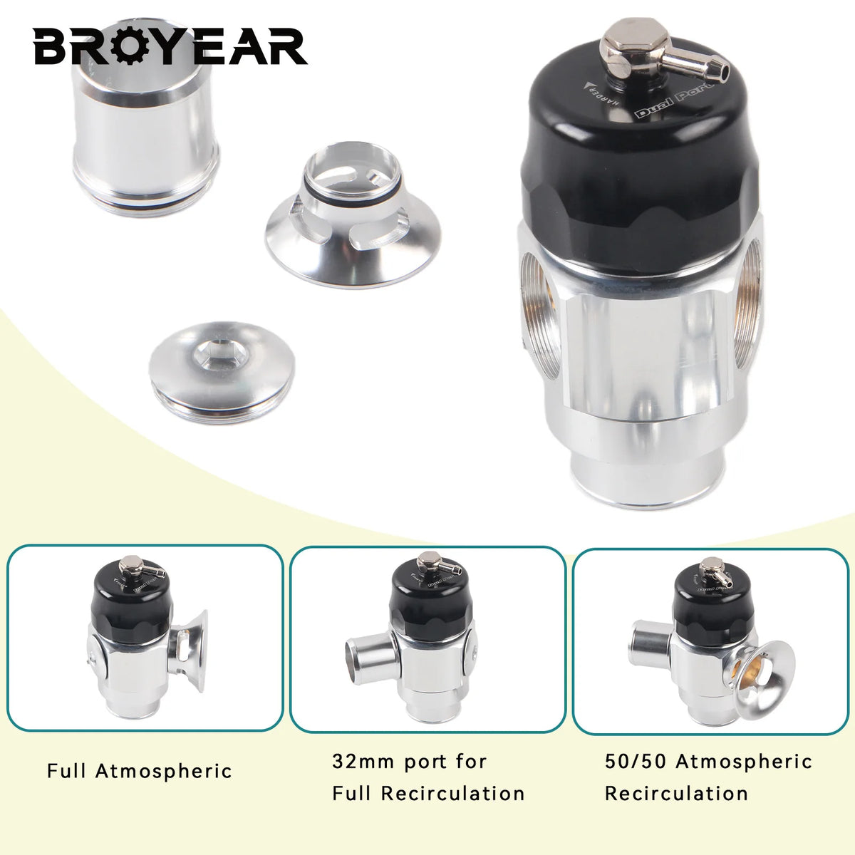 Dual Port Aluminum Blow Off Valve for Mitsubishi Lancer Evo 8 9 by InterCyprus Trading Ltd