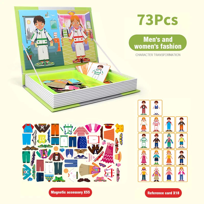 Magnetic Busy Book Matching Puzzles &ndash; Montessori Learning Fashion