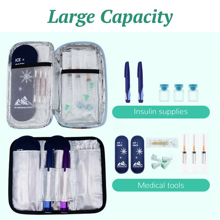 Large Portable Insulin Cooler Travel Bag &ndash; Lightweight