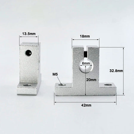 2Pcs Linear Bearing Rail Support SK8 SK25 Bracket &ndash; Easy 6mm / CHINA / 2Pcs