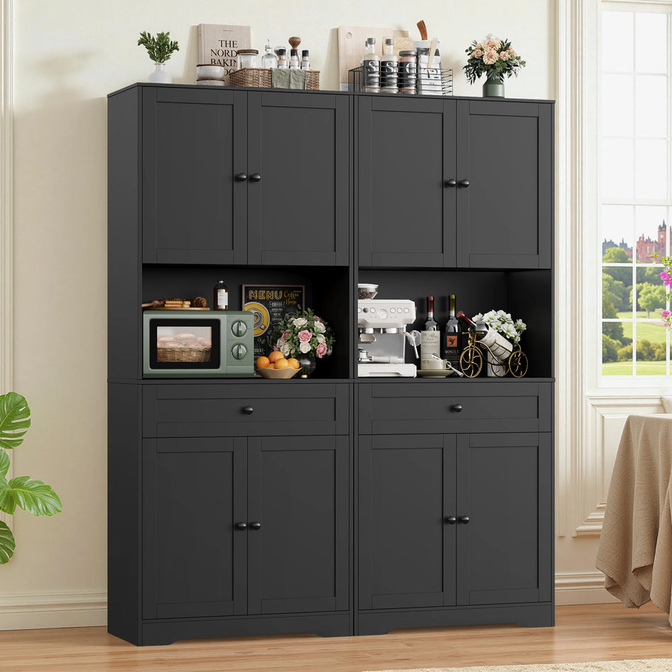 Getone 180cm Kitchen Cupboard With 4 Doors Drawer White