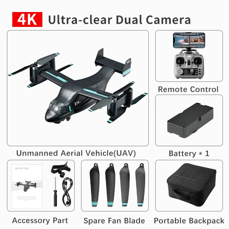 JIKEFUN LM19 Max RC UAV Osprey &ndash; 4K HD Aerial Camera 1B