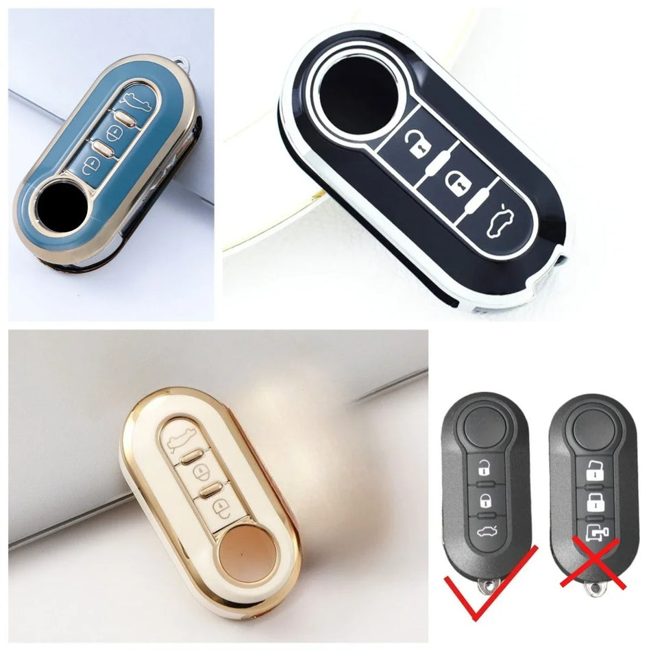 Pouzdro na klíč Fiat Ducato Flip TPU pro automobilový fob, odolné