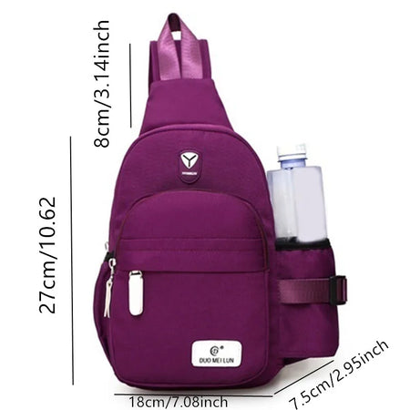 Versatile Unisex Oxford Chest Bag for Outdoor Adventures