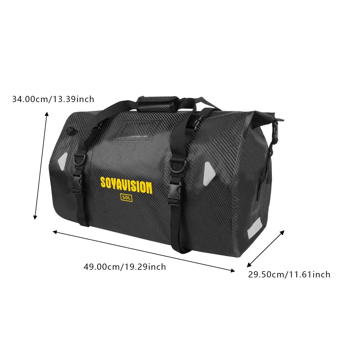 Soyavision Y-MC0076 Waterproof Dry Bag &ndash; Ultra-Durable Outdoor Storage 50L carbon fiber