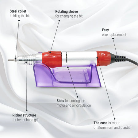 Electric Nail Drill Kit &ndash; Includes Sanding Pads And Bits