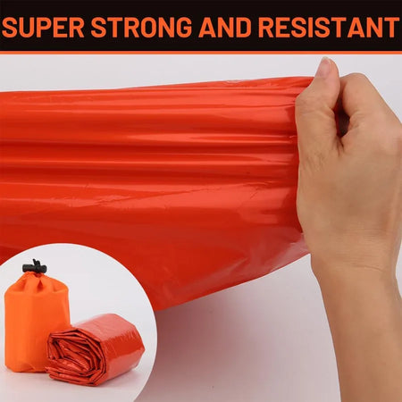 1 PC Emergency Survival Sleeping Bag - Waterproof Lightweight Portable Thermal Sack For Camping Hiking Outdoor Adventures