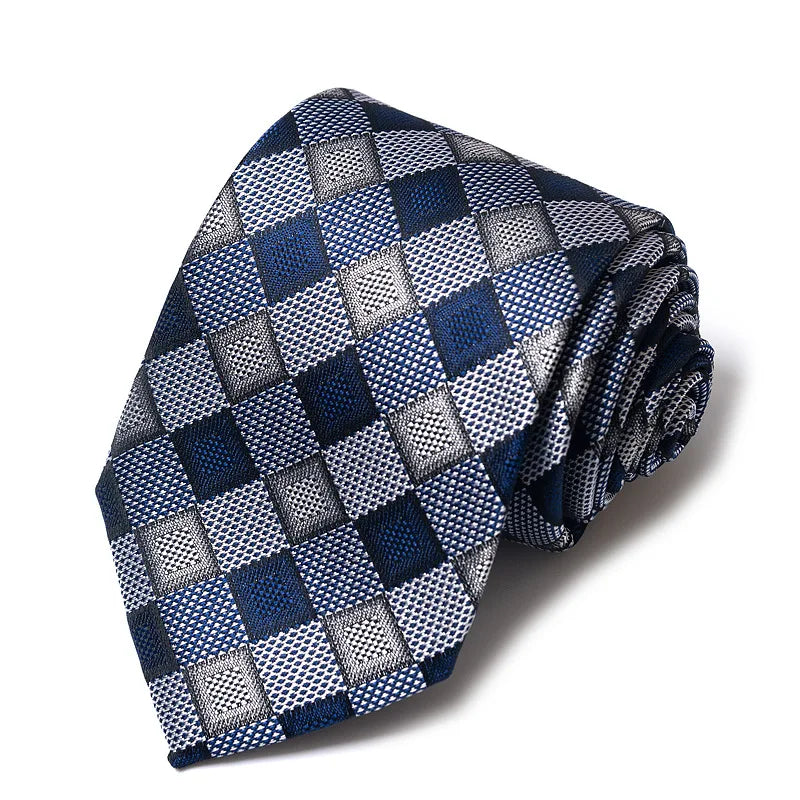Fashion Blue Stripe Print Necktie for Men 12615-254