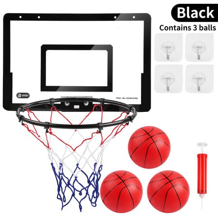 Metal Basketball Rim Mini Hoop Indoor Backboard &ndash; Safe Play Black metal hoop