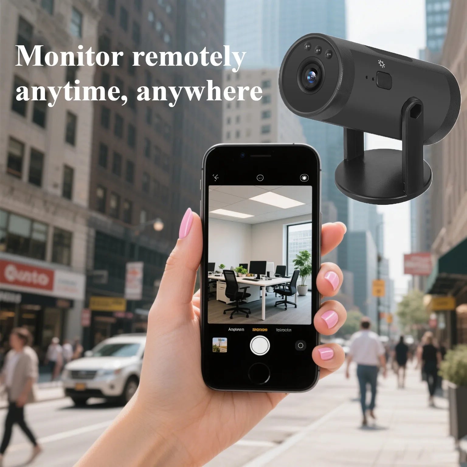 HD 1080P Mini WiFi Camera - Indoor Security &amp; Baby Monitor with Night Vision