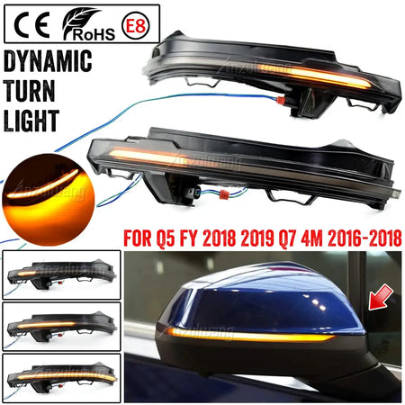 Dynamic LED Turn Signal For Audi Q5 Q7 Side Rearview Blinker by InterCyprus Trading Ltd