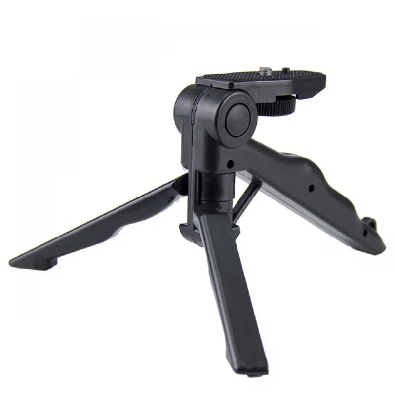 Mini Handheld Grip Stabilizer Tripod for Smartphones and Action Cameras Black