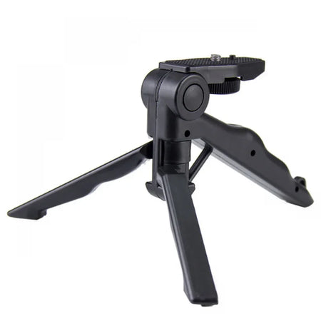 Mini Handheld Grip Stabilizer Tripod for Smartphones and Action Cameras Black