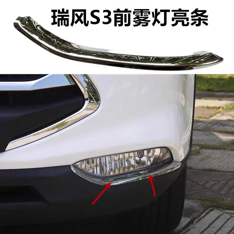 Silver Front Bumper Trim Strips for JAC Refine S3 JS3 T50 by InterCyprus Trading Ltd
