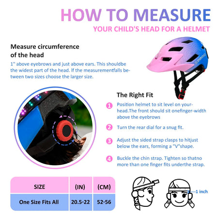 Smart LED Kids Cycling Helmet for Safety and Fun