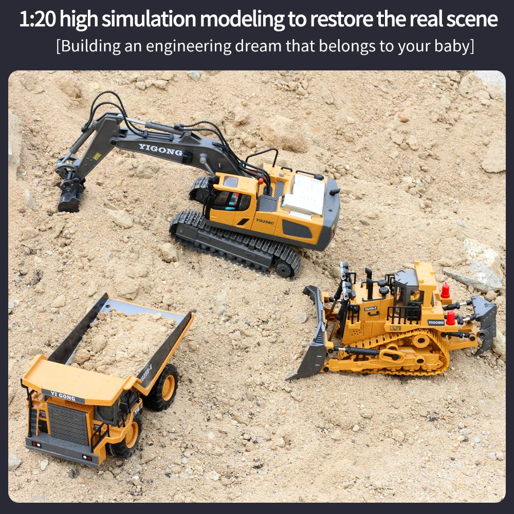 1:20 RC Excavator &ndash; 2.4G Remote Control Bulldozer Toy