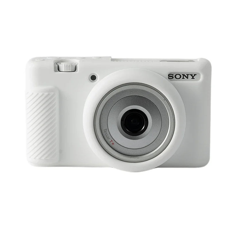 Silicone Armor Skin Camera Case for Sony ZV-1F ZV1F ZV-1M2 ZV1M2 - Durable Protection WHITE
