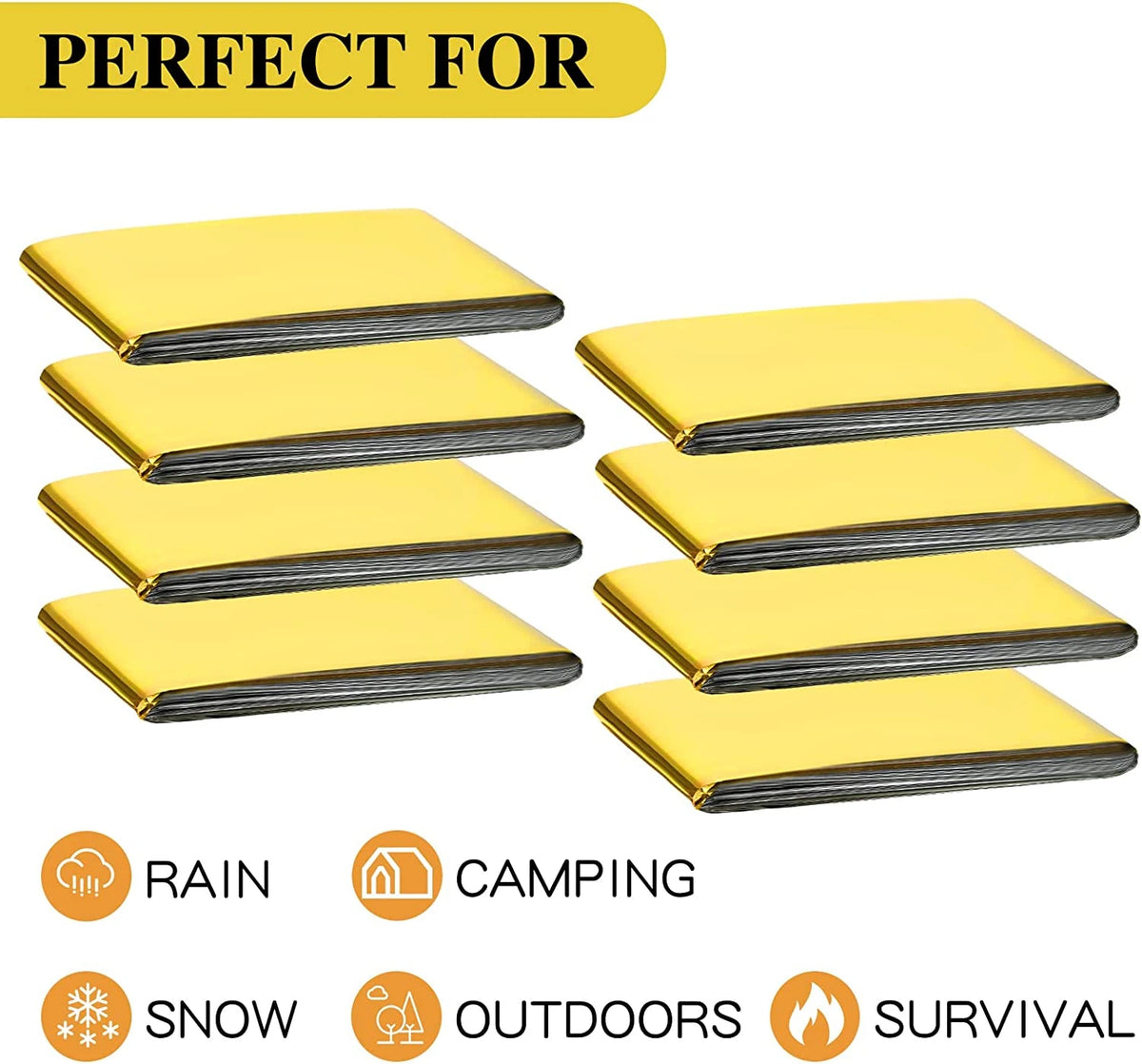 Gold-Silver Waterproof Emergency Survival Blanket 130x210cm