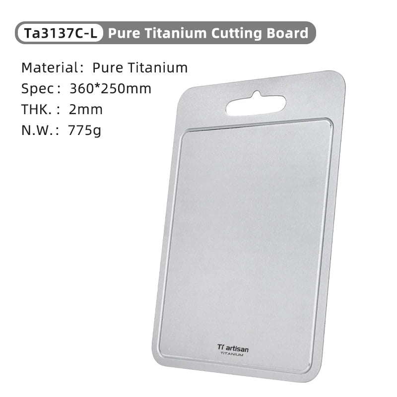 Tiartisan Titanium Cutting Board &ndash; Ultralight Double Sided 36 x 25 CM
