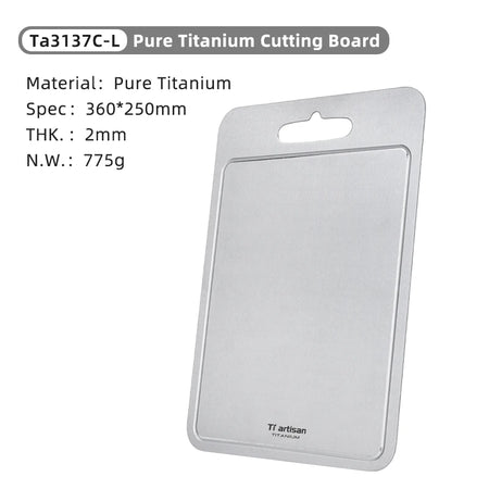 Tiartisan Titanium Cutting Board &ndash; Ultralight Double Sided 36 x 25 CM
