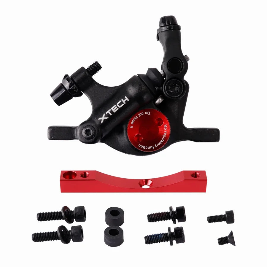 ZOOM Xtech HB100 Aluminium Alloy Hydraulic Brake Calipers &ndash; Enhanced Stopping Power For Xiaomi M365 Pro Electric Scooter black red set