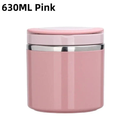 630/1000ml Stainless Steel Thermos &ndash; Keeps Food Hot Pink-630ml
