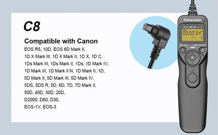 Camera Time Lapse Remote for Canon, Nikon, Sony, Olympus TR90 C8 For Canon / China