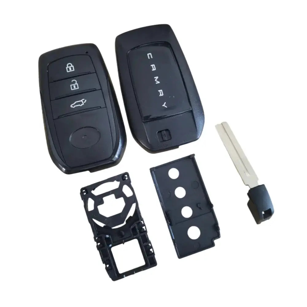 Empty Car Remote Smart Key Card Shell Casing for Toyota Camry 3 Buttons With Uncut Emergency Key Blade by InterCyprus Trading Ltd