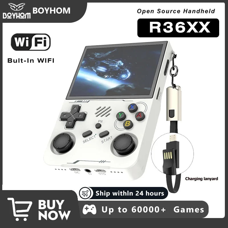 R36S Retro Handheld Game Console with ARKOS, 3.5