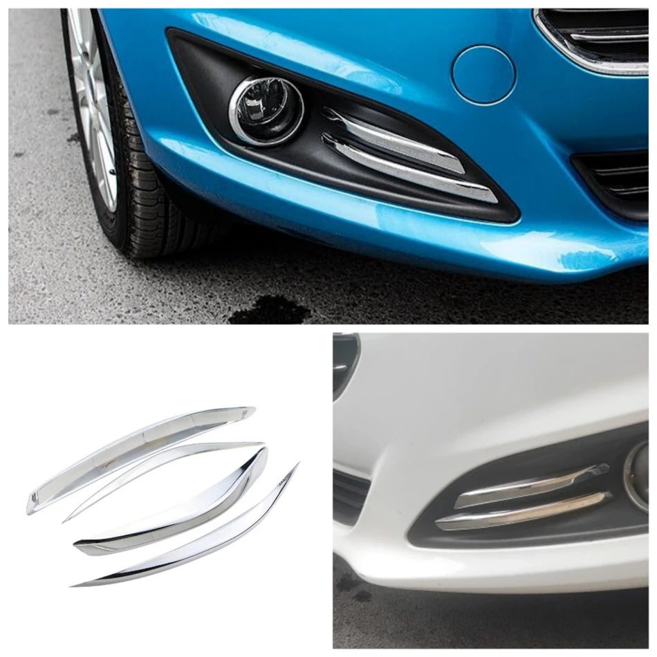 Комплект рамки за мъглови светлини за Ford Fiesta MK7, ABS хромирана декорация за предни мъглови лампи, 4 части