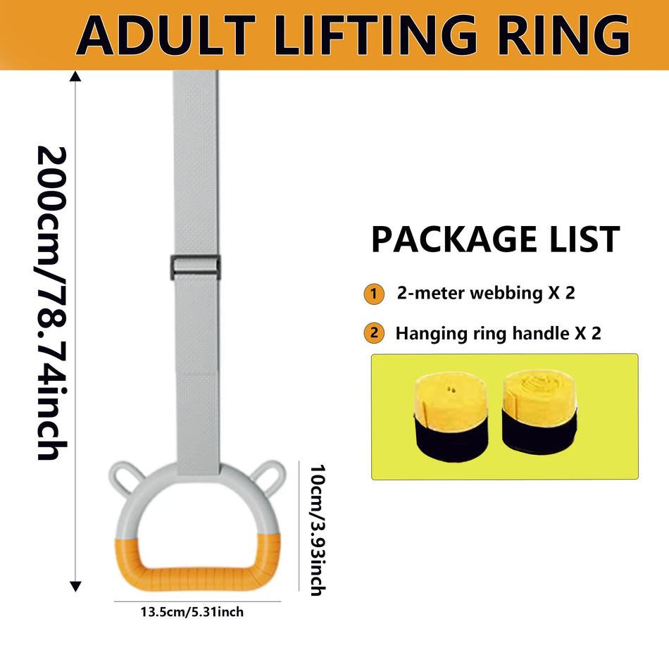 Anéis de Pull Up para Fitness em Casa para Adultos com Material PVC para Treino