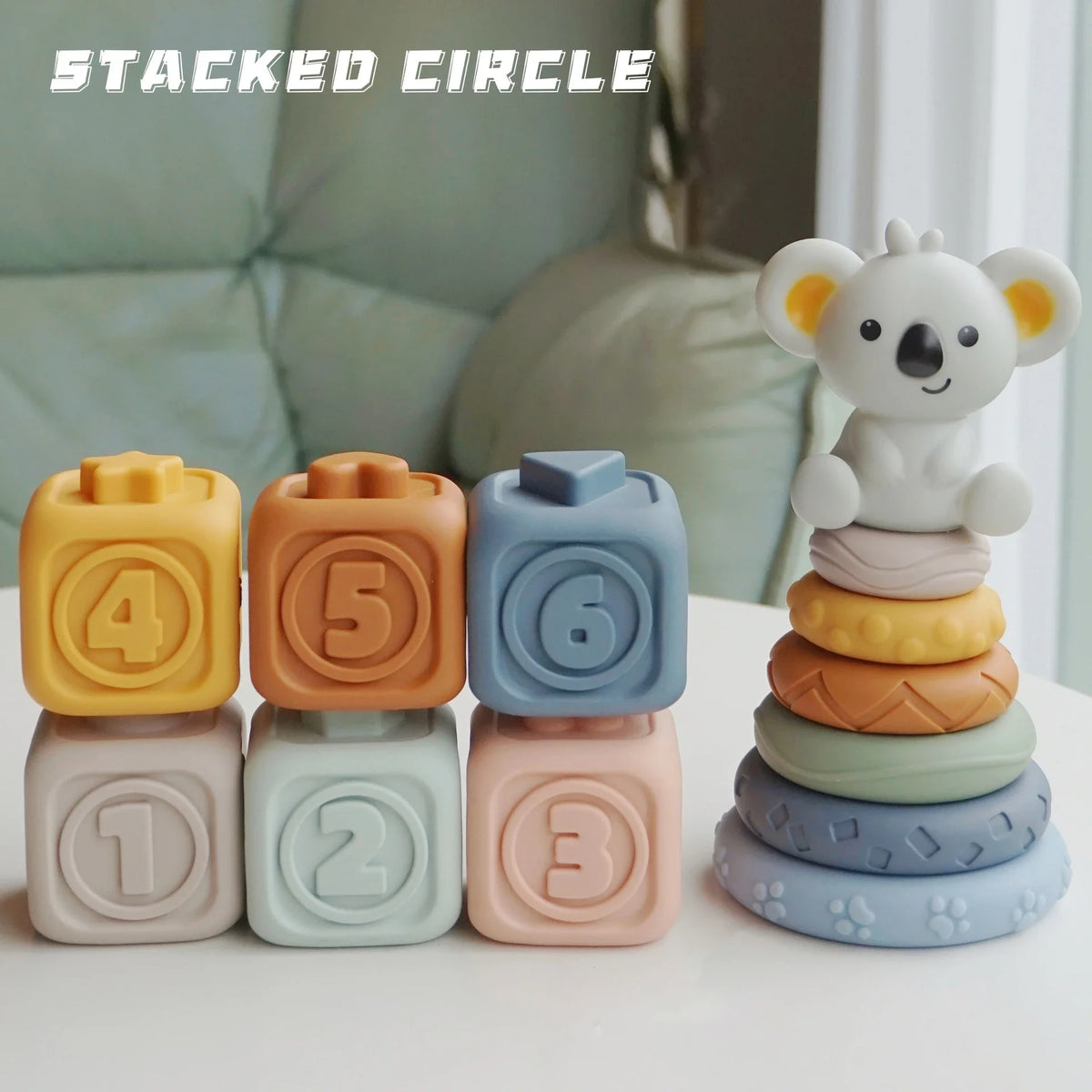 Soft Rubber Block Toy &ndash; Safe Silicone Stacking Fun