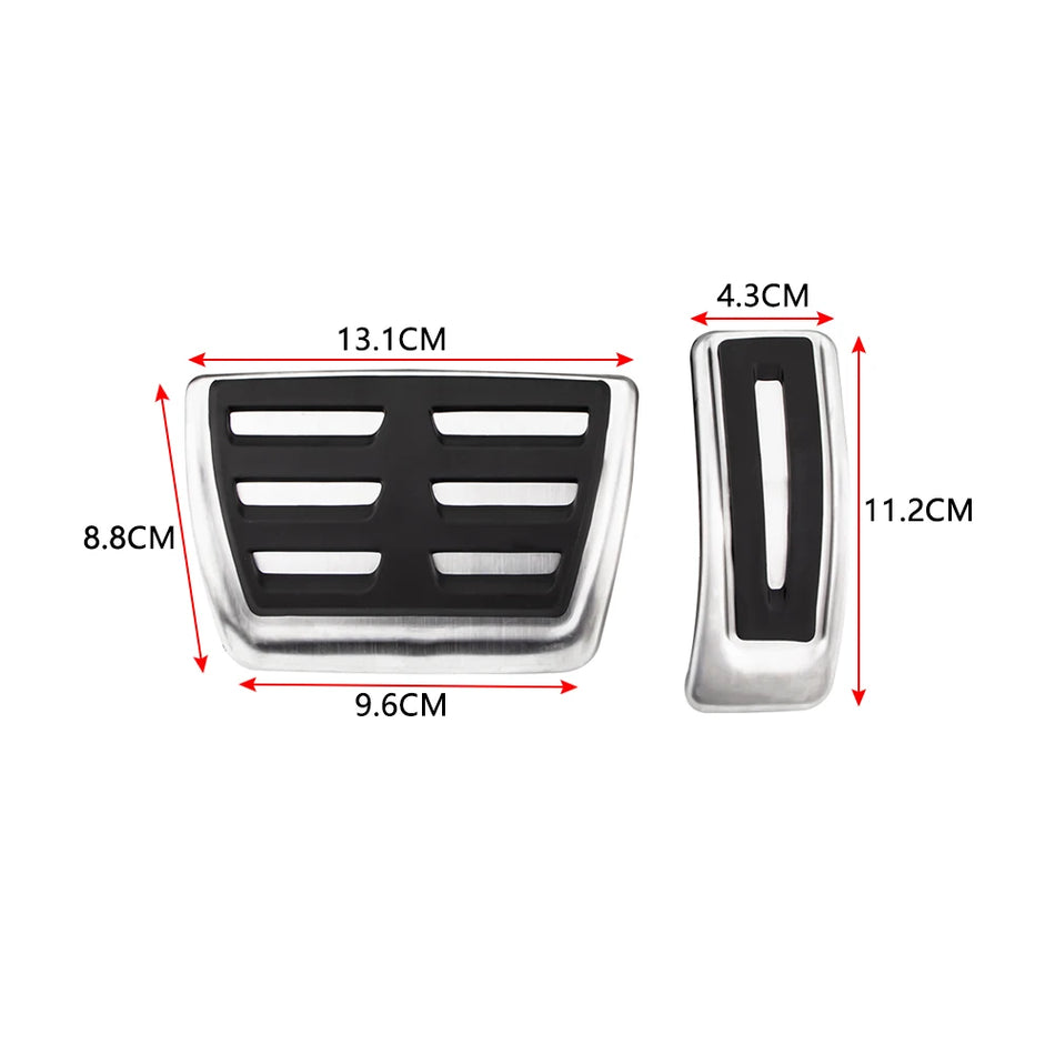 Audi A8 D5 Stainless Steel Pedal Covers for Gas, Brake and Foot Rest