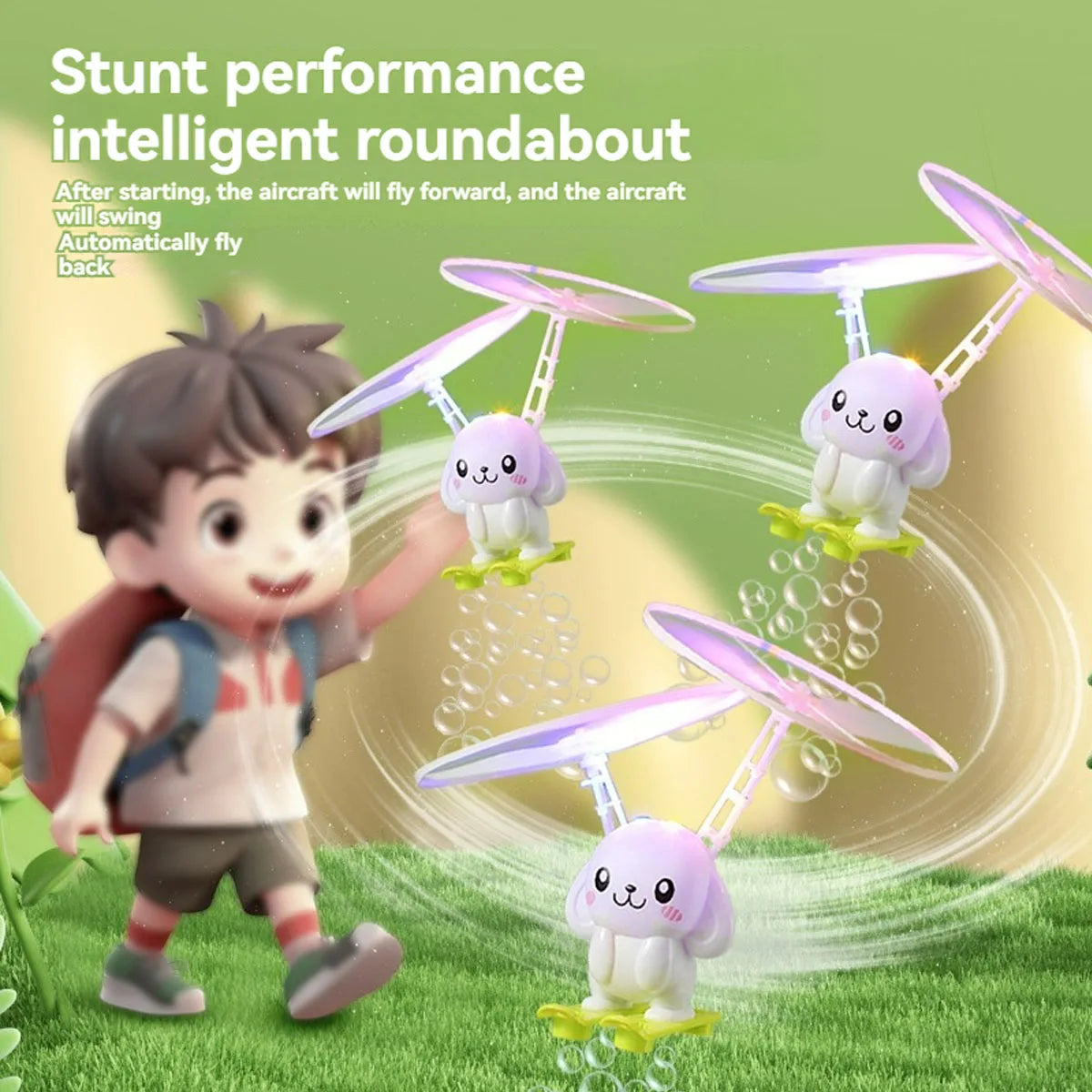 Bubble Blowing Helicopter &ndash; Interactive Outdoor Fun